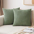 Throw Pillow Covers Soft Fall Corduroy Decorative Set of 2 Boho Striped Pillow Covers Pillowcases