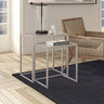 Rectangular Nested Side Table in Brass, Table for Living Room