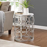 Interlocking Circles Side Accent Table, 22"H x 16.75"W x 16.75"D