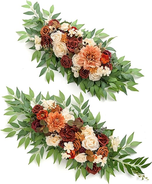 Wedding Artificial Arch Floral Arrangements 2pcs