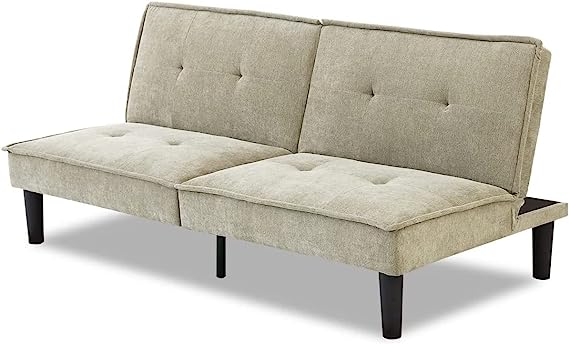 Fabric Futon Sofa Bed, Memory Foam Couch Convertible Loveseat, Sleeper Sofa