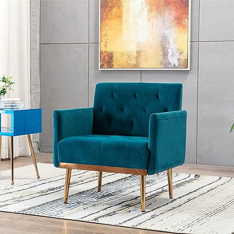 Modern Velvet Accent Chair, Living Room, Bedroom Leisure Single Sofa Chair