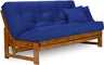 Arden Futon Set - Full Size, Frame, 8" Mattress, Twill Navy Blue Cover