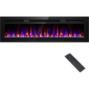 Wall-Mounted Electric Fireplace with Adjustable Heating & Color Options