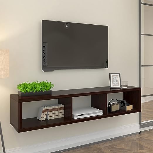 Floating TV Stand for 65 Inch TV Wood Floating Entertainment Center Wall