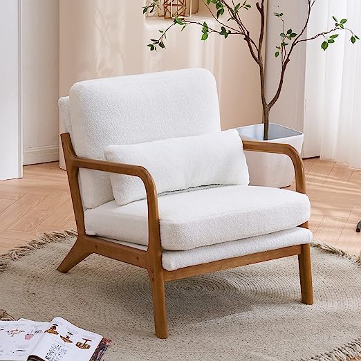 Accent Chair for Living Room, Mid-Century Modern Upholstered Arm chair