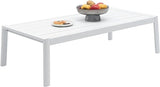 Outdoor Patio Coffee Table All-Weather Aluminum Rectangle Coffee Tables