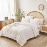 Khaki Tufted Bed in A Bag Queen Size Comforter Set