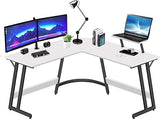 Black L Shaped Gaming Desk - 51 Inch Computer Corner Desks, Carbon Fiber