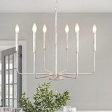 Spray Gold Chandeliers for Dining Room Modern Farmhouse Candle Chandelier 6-Light