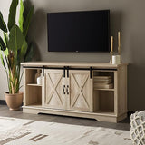 Richmond Modern Farmhouse Sliding Barn Door TV Stand for TVs