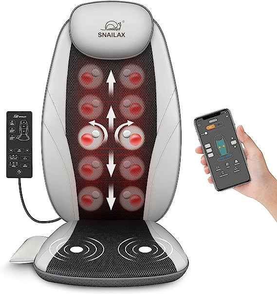 TheraCush Shiatsu Back Massager with Heat – Spot Massage & Vibration Seat