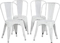 Metal Dining Chairs Set of 4 Indoor Outdoor Chairs Patio Chairs