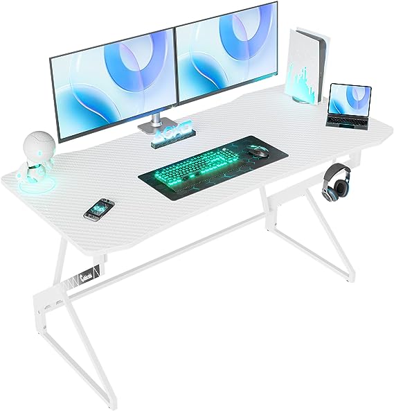 Simple Gaming Desk Z Shaped 40 inch Gamer Workstation, Home Computer