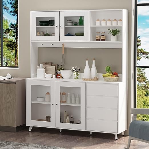 Large Kitchen Hutch Storage Cabinet