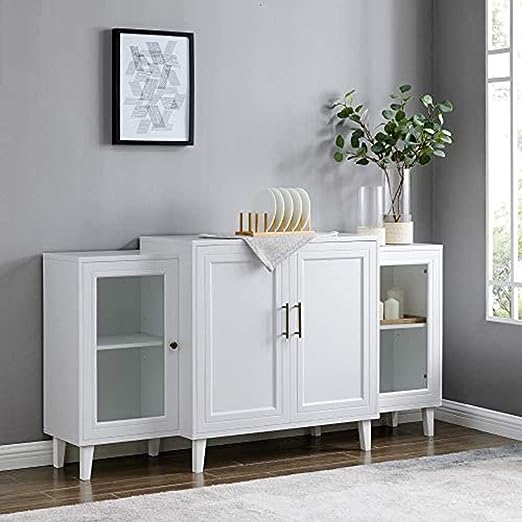 4-Door Tiered Modern-Sideboard-Buffet Stand for Storage