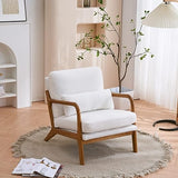 Accent Chair Mid-Century Modern Chair with Pillow Upholstered Lounge Arm Chair