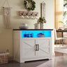 LED Farmhouse Sideboard Buffet Cabinet