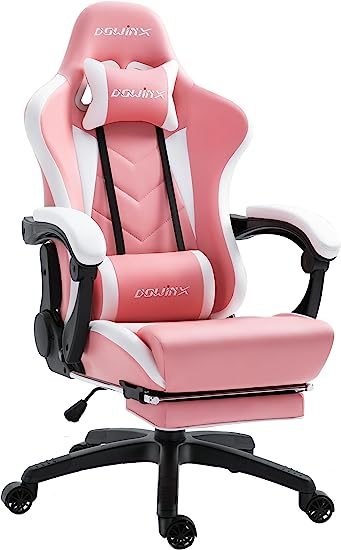 Gaming Chair Ergonomic Racing Style Recliner with Massage Lumbar Support, Office Armchair for Computer PU Leather E-Sports Gamer Chairs