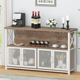 Wine Bar Cabinet, Industrial Sideboard Buffet Cabinet, Coffee Bar Cabinet