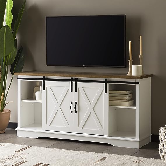 Richmond Modern Farmhouse Sliding Barn Door TV Stand for TVs