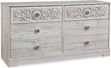 Larstin Rustic 6 Smooth-Gliding Drawer Dresser, Brown