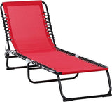 Folding Chaise Lounge Pool Chairs, Outdoor Sun Tanning Chairs, Folding