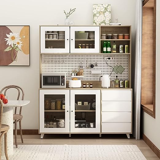 Large Kitchen Hutch Storage Cabinet
