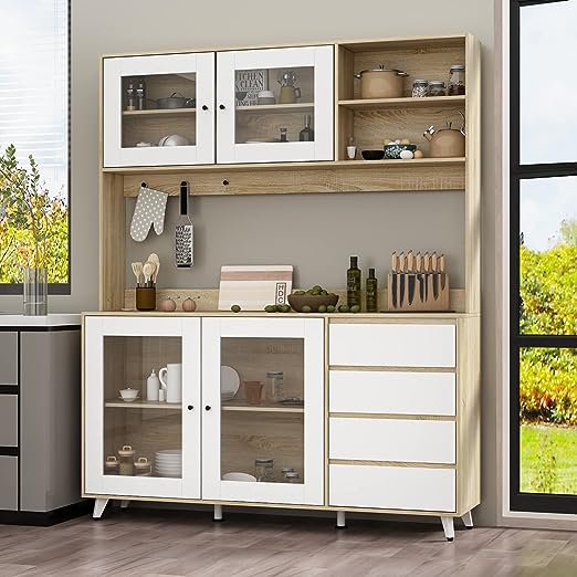 Large Kitchen Hutch Storage Cabinet