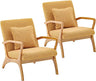 Mid-Century Modern Chair, Accent Chair with Lumbar Pillow Arm chair