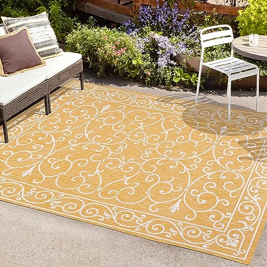 SMB106B-3 Charleston Vintage Filigree Textured Weave Red/Beige