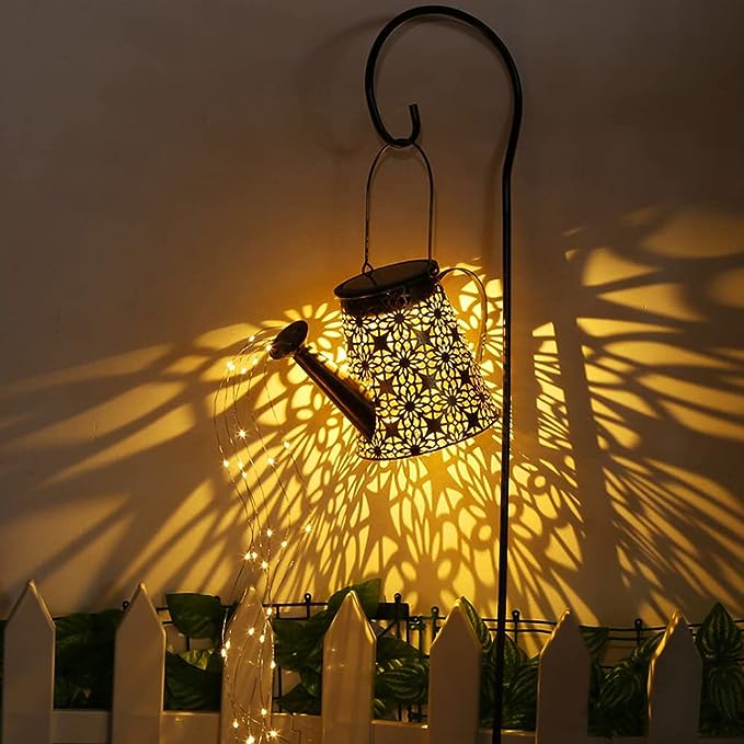 Solar Lights Decorations ,Watering Can Landscape Light Hanging Lantern