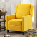 Push Back Recliner Chair, Linen Wing Back Chairs with Arms, Mid-Century Vintage Accent Chair
