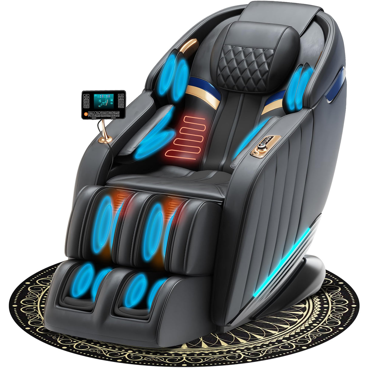 ZenWyse Smart SL-Track Massage Chair – Reclined with Bluetooth