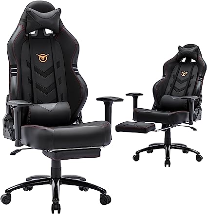 Big and Tall Gaming Chair 350lbs-Racing Style Computer Gamer Chair,Ergonomic Office PC Chair with Wide Seat, Reclining Back