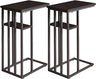 C Shaped End Table,Side Table for Sofa and Bed,Set of 1/2