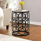 Interlocking Circles Side Accent Table, 22"H x 16.75"W x 16.75"D