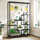 5-Tier Tall Indoor Plant Stand, 70.9 inches Plant Shelf with 6PC S Hanging Hook