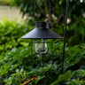 2Pack Solar Metal Hanging Lantern Flickering Candle with Shepherd Hook