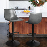 Adjustable Swivel Bar Stools Set of 2,Counter Heigh Bar Stools with Back