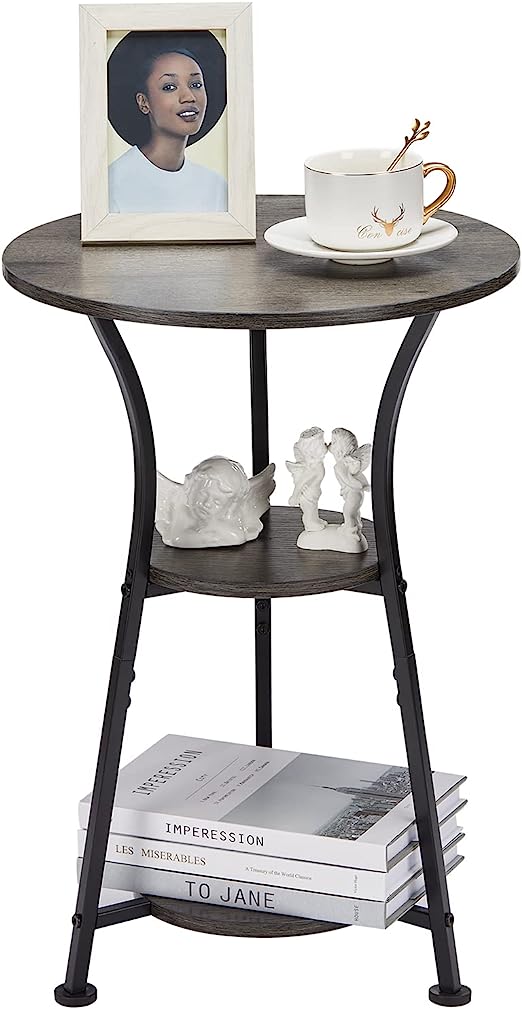 Small Round End Table for Narrow and Small Space