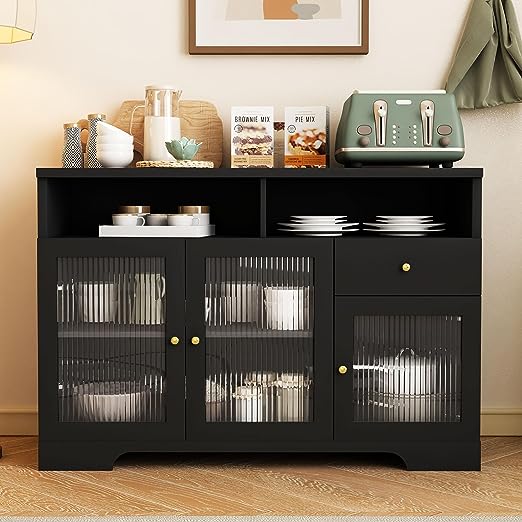 Sideboard Buffet Cabinet, 57" Modern Kitchen Storage Cabinet