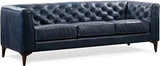 Essex Leather Couch – 89-Inch Leather Sofa with Tufted Back - Full Grain Leather