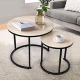 Modern Nesting Coffee Table Set of 2 for Living Room Balcony Office